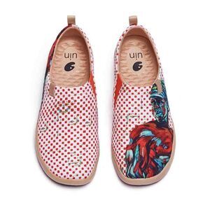 UIN Women's Walking Travel Shoes Canvas Casual Loafers Comfort (Hero) New No Box